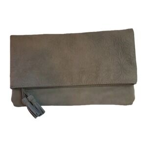 ION‎ Color Brilliance Embossed Beauty Majestic Gray Makeup Bag Clutch Purse New